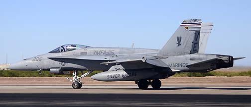 McDonnell-Douglas F/A-18A Hornet BuNo 162433 #205 of VMFA-115, NAF el Centro, October 24, 2012